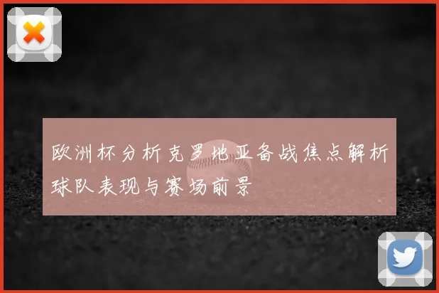 欧洲杯分析克罗地亚备战焦点解析球队表现与赛场前景